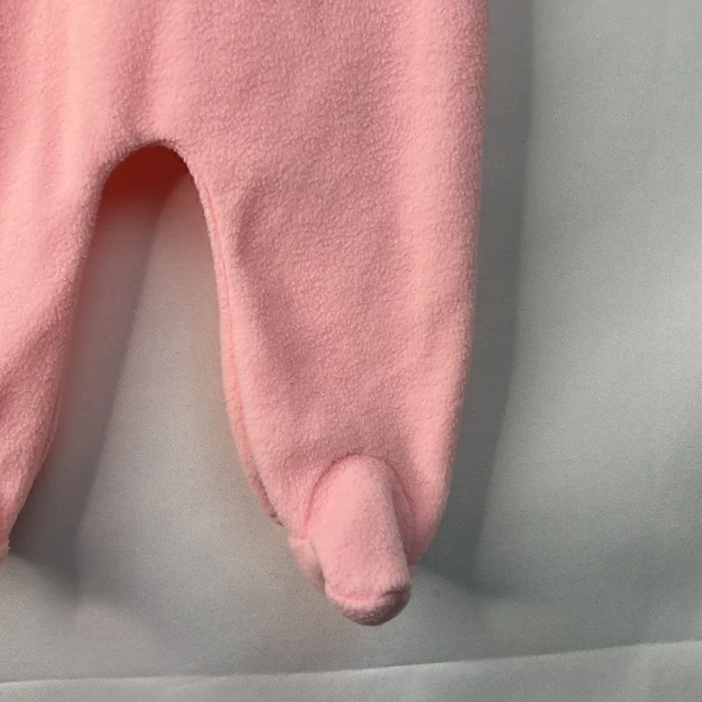 Disney Baby Pink Fleece one piece/snowsuit size 3-6 months EUC